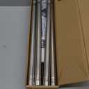 Anovo Flag Pole Kit- Stainless Steel 6 FT Flag Poles with1 Inch Metal 360 Rotating Flag Pole Rings Clip, Two-Position Flag Pole Holder Brackets Mounting for Outside House Outdoor Porch (6 FT-Sliver)