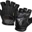 Portland Design Works 1817 Cycling Gloves - Unisex Fingerless Biking Gloves, Biking Accessories (Small, Black/Black)