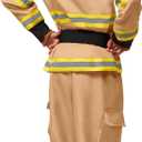 Spooktacular Creations Halloween Firefighter Costume for Kids, Brown Firefighter Roleplay Accessories for Toddler Party (S)