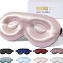 ZIMASILK Adjustable 22 Momme 100% Pure Mulberry Silk Sleep Mask, 3D Contoured Cup Eye Mask for Sleeping, Super Soft Breathable Blindfold, Perfect Blocks Light for Sleeping. (Pink)