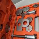 22Pcs Brake Caliper Kit Brake Caliper Tool Disc Brake Caliper Tool Kit Heavy Duty Brake Caliper Compression Tool with 18 Disc Adapters for Brake Pad Replacement Reset (Red)