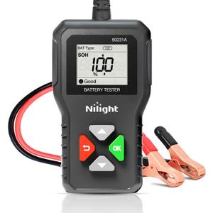 Nilight Car Battery Tester 6V 12V 24V Accurate Digital Auto Analyzer 100-2000 CCA Voltage SOH SOC Internal Resistance Test for Cars Trucks SUV ATV Boats Motorcycles Vehicle