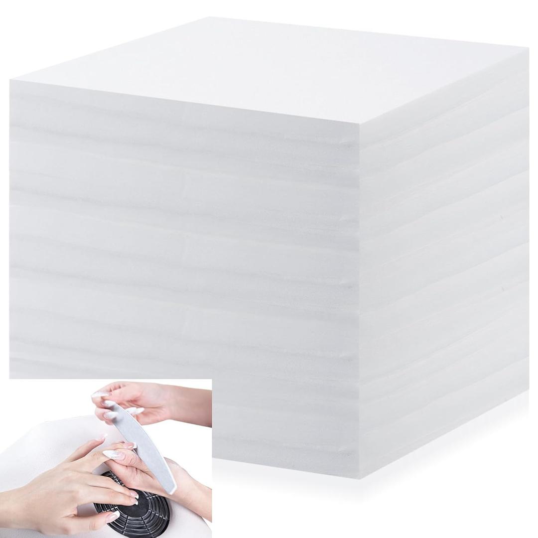 Fanfanwin 600 Sheets Nail Dust Collector Filter Paper Disposable Nail Dust Suction Collector Filters Paper Sheets Portable for Salon Spa Tech Supplies Accessories (White)