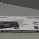 Wireless Keyboard and Mouse Ultra Slim Combo, TopMate 2.4G Silent Compact USB 2400DPI Mouse and Scissor Switch Keyboard Set with Cover, Batteries Included, for PC/Laptop/Windows/Mac - Rose Gold White