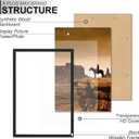 A PLUS MAX 20x30 Picture Frame, Black Engineered Wood Frame for 20 x 30 Inch Picture Poster Photo, Light Weight 20 by 30 Frame with Wood-grain for Wall - 1 Pack/Black/20 x30