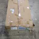 ALBAD Coffee Bar Cabinet with Drawer, Robot Vacuum Hidden Cabinet, 69" Tall with Adjustable Shelves, Open Storage Shelves, White Rustic Accent Console for Kitchen, Dinning Room