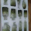 Bud Vases Set of 12,Glass Bud Vases in Bulk,Small Flower Vases for Centerpieces,Mini Vintage Vase for Wedding, Home Table Decor,Christmas,Party Decoration,Green