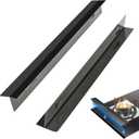 Pack of 2 Stove Gap Covers, Stove Gap Covers Stainless Steel, Gap Filler for Stove and Counter, Heat Resistant Oven Gap Filler, Adjustable Length 13.8" to 27.5" (T Shape)