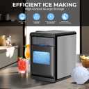Antarctic Star Nugget Ice Maker Countertop - 44LB/Day, Self-Cleaning Portable Ice Machine with LED Display, 10-15 Minute Fast Ice Making for Home/Office/Bar