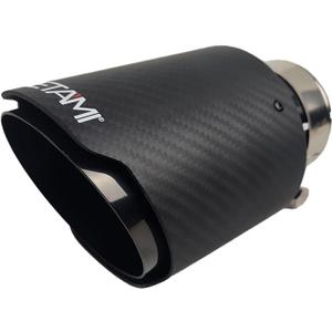 NETAMI 2.5" inlet to 4" outlet Carbon Fiber Exhaust Tip Matte Black Stainless Steel Black Chrome