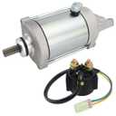 Starter & Relay for Honda Rincon 650 2003-2005 & Rincon 680 2006-2019 & Pioneer 700 2014-2019, 31200-HN8-003 & 31200-HN8-000 & 18667