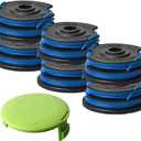 29242/29082 Dual Line String Trimmer Replacement Spool Compatible with Greenworks 21212 and 21272, 27ft 0.065", 7-Pack (6-Line Spool + 1 Cap)