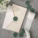 Green Tree Wax Seal Stickers - 50 Pcs Vintage Wax Seal Stickers for Wedding Invitation Party, Self-Adhesive Embossed Sealing Sticker for Envelope Birthday Christmas Gift Wrapping