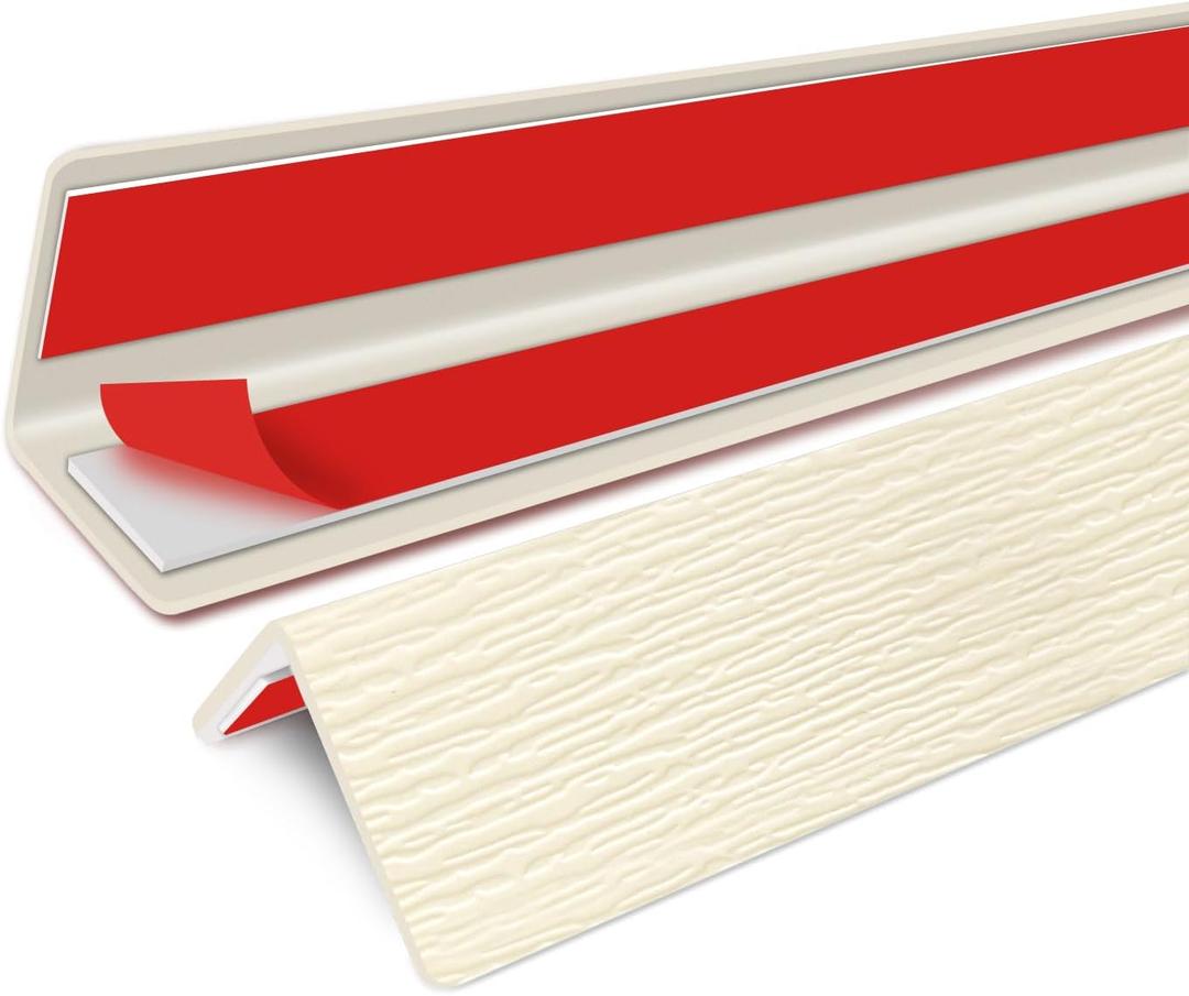 Wall Corner Guard Beige1-5/8 W X 39 L,Self Adhesive Wall Corner Protector,Corner Guards 2PCS.Clear Corner Guards for Walls.