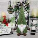 Gehydy Christmas Gnomes Decorations Gnome Handmade Decor for Home Kitchen Farmhouse Tiered Tray - Green