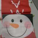 Ivenf Christmas 2pc Outdoor Yard Banner, Red White Santa Snowman, Merry Decorations, Sturdy Poles, Hanging, Front Porch, Home, Indoor Outdoor, Garage Door, 71x13 inches