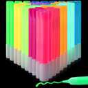 Dunzoom 48 Pcs Glow in The Dark Paint Pen 12 Colors Acrylic Paint for Clothes Glow in The Dark Neon Fabric Marker for Clothes Canvas T-shirt Rock Art Painting Crafts Ideal for Art Supplies