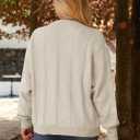 Womens V Neck Cardigan Sweaters Trendy Long Sleeve Button Up Business Casual Fall Sweater Tops 2026 (Beige, M)