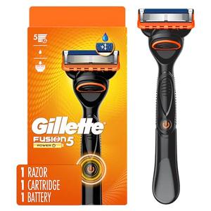 Gillette Fusion5 Power Razor for Men, 1 Gillette Power Razor Handle + 1 Blade Refill