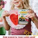 2 x MAPDTWO 36 Packs Construction Valentines Day Cards - Construction Valentines Day Card for Classroom School, Boys, Children - 3.2''x 4.7'' Cute 6 Designs Exchange Cards