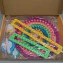 READAEER Knitting Loom Kit with Pompom Maker, Round Knitting Loom for Hat, Rectangular for Blanket Scarf Shawl, Knitting Loom Kit for Beginner