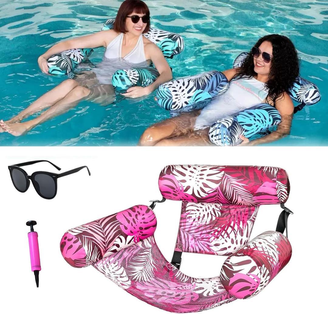 Serum Aqualounge, Graddi Aqualounge, Graddi/Olygee/Solymall/Yifare Inflatable Pool, Inflatable Pool Lounge Chair, Floating Mat Pattern Water Raft, Floaties for Adults