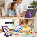 BMOUO Case for iPad 9th 8th 7th Generation (10.2 inch, 2021/2020/2019), Shockproof Protective iPad 10.2 Case with Built-in Stand/Pencil Holder, Black and Purple