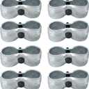 HITTITE 8 Set Dog Kennel Panel Clamps, Chain Link Fence Panel Clamps for Round Pipe Panel Frame Size is 1-5/8"/42mm Diameter, Saddle Clamps for Dog Kennels & Chain Link Fence.