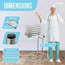 JJ CARE Mayo Stand [17Lbs Weight Capacity] - Stainless Steel Tray, Adjustable Height Medical Mayo Stand with 2 Nylon Caster Wheels, Surgical Equipment and Tattoo Cart