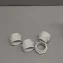 4Pcs 2"White 2-Way PVC Pipe Coupling Adapter Hex Nipple NPT Male Thread Coupling Adapter Connectors for 2 Inch PVC Pipe Socket x NPT Male