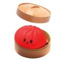 Dumpling Squishies Toy, Red Dumpling Squishy with Box, Fun Mini DumplingSquishies Glitter Toy, Soft Squishy Stress Relief & Rebounding Sensory Fidget Toy for Adults, Novelty Gifts