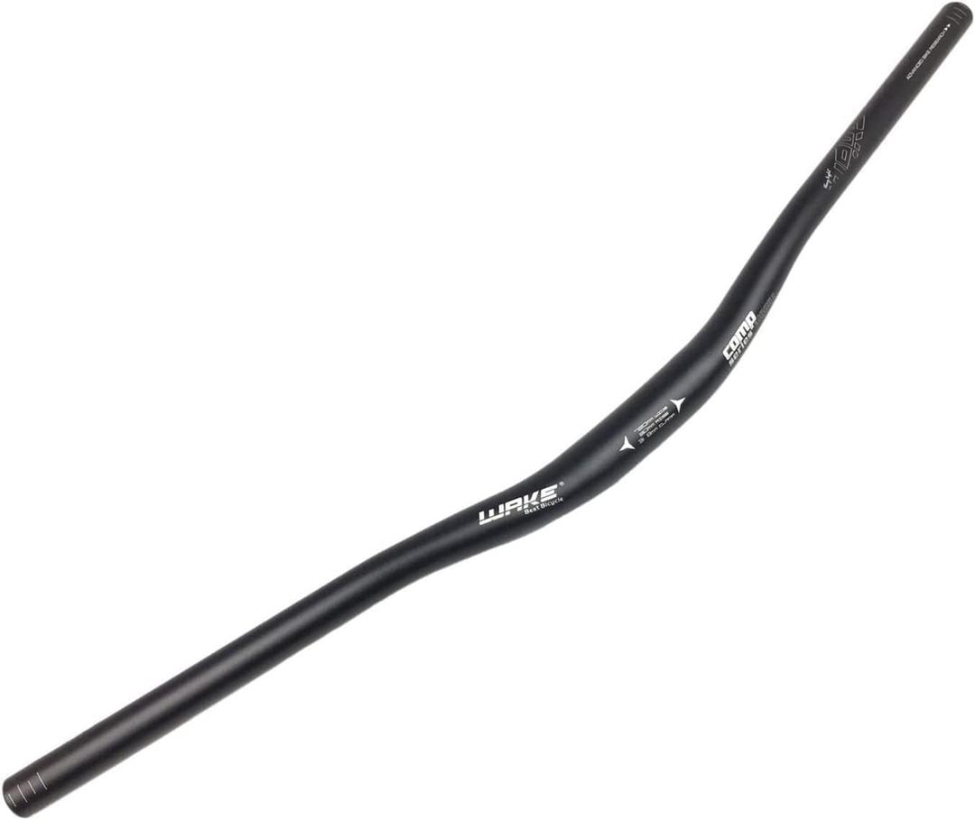 Wake 31.8mm MTB Mountain Bike Handlebar, Aluminum Alloy Mountain Bike Bicycle Riser Handlebar Extra Long 720/780mm with Paint Matte Surface (Black, 780mm)