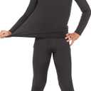 Thermajohn Thermal Underwear for Kids, Boys Thermal Underwear Set | Base Layers for Skiing | Long Johns for Boys Kids (Charcoal, X-Small)