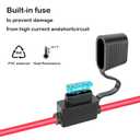 2 x 2FT 10AWG SAE Battery Connector, 10 AWG SAE Charger Extension Cable Leads, 24 Inches Ring Terminal Harness Cable, Easy Quick Convenient Connect for Motorcycles, Cars, Solar Panel