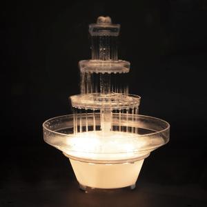 Lighted Plastic Wedding Water Fountain - Great for Cake Centerpiece, Parties, Office Decor and Home Decor