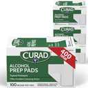 CURAD Alcohol Prep Pads (Pack of Boxes) 400 Pieces of Medium Isopropyl Alcohol Wipes Individually Wrapped First Aid Alcohol Swabs for Cuts & Scrapes; for General Cleansing 2 Pack
