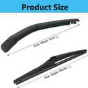 Rear Wiper Blade Arm Set Replacement for Chevrolet HHR 2006-2011 Back Glass Wipers, Factory OE Style Rear Windshield Wiper Arm & Wiper Blade 15807605