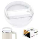 40 OZ Tumbler Lid Replacement Fit for Stanley Cup, 1 Pack Replacement Lids, Spill Proof Tumbler Covers for Stanley Cup Accessories (Opaque - White)