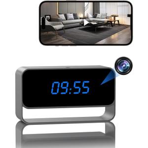 Clock Camera - Full HD 1080P WiFi Camera - Mini Wireless Nanny Cam with Night Vision - Indoor Home Security Surveillance