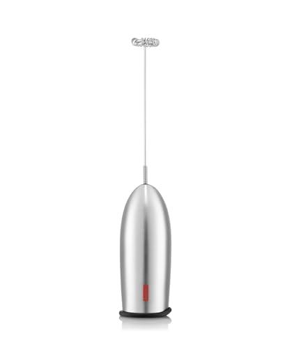 Bodum Schiuma Battery Operated Milk Frother for Coffee, Lattes, Hot Chocolate, Mocha, Cappuccino, Polished Stainless Steel