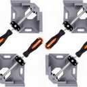 WYQYQ 4pcs Corner Clamp - Right Angle 90 Degree Wood Clamps For Woodworking, With Adjustable Swing Jaw Aluminum Alloy Frame, For Welding, DIY Woodworking