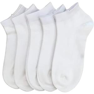 SERISIMPLE Women Viscose Bamboo Ankle Socks Low Cut Thin Sock Lightweight Pastal Color Soft Sock 5 Pairs
- L