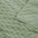 ROARINGWILD Sage Green Queen Size Quilt Bedding Set, Lightweight Soft Bedspread, Farmhouse Rustic Country Coverlet, Thin Cloud Comforter for Spring Summer, 2 Pillow Shams, 90x90 inches
