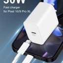 30W USB C Fast Charger for Google Pixel 10/10 Pro XL/Fold/9/9 Pro XL/8/8a/8 Pro/7/7a/6/5/4/3 XL, 30 Watt Type C Super Fast Wall Charger Block with 6FT USB-C Charging Cable (White)