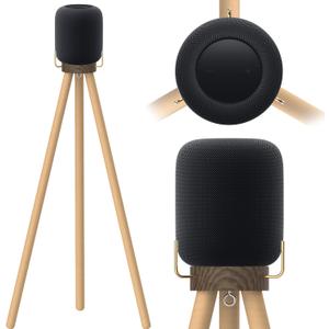 Speaker Stand for HomePod 22023 Black Walnut Stand for HomePod 2 (Walnut+Beech(29.5inch high)