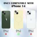 for iPhone 14 Magnetic Case, Cute Soft Liquid Silicone Case for Women Girls Men Anti-Scratch Anti-Drop Shockproof Bumper Full Camera Lens Protection Cover for iPhone 14-Yellow