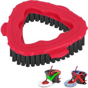 4 x Spin Mop Scrub Brush Head for O Ceda EasyWring 1-Tank System  Hard Bristle Brush Scrub Attachment for oceda Scrubber mop Head for Bathroom, Kitchen, Pool, Glass, and Tile Walls - 1 Pack