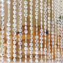 Boshen 3FTx6.5FT Crystal Beaded Curtain Door Beads 36 Strands Clear Acrylic Beads Hanging Room Divider Crystal Iridescent Diamond Cut Curtain Doorway Curtain for Room Doorway Divider Party Decor, 35.4"W x 78"L