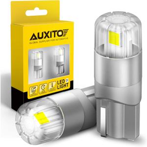 AUXITO 194 LED Bulbs White, Super Bright 1:1 Size, License Plate Light 168 2825 W5W T10 Error Free Car Bulbs for Dome Map Door Courtesy Side Marker Cornering Trunk Light (Pack of 2)