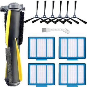 Dhoua Replacement Parts for Shark IQ R101AE (RV1001AE) IQ R101 (RV1001) AV911S EZ AV1010AE IQ Robot Vacuum Cleaner Replacement Parts Pack of Main Brush, Filters, Side Brushes, DH1001
